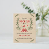 Carte Postale Faire-part Découvrir de nouvelles salles | Rustique Kraft Wre (Debout devant)