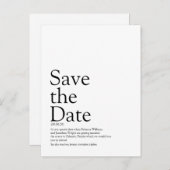 Carte Postale Faire-part Définition de Save the Date (Devant / Derrière)