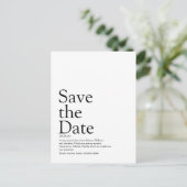 Carte Postale Faire-part Définition de Save the Date (Debout devant)