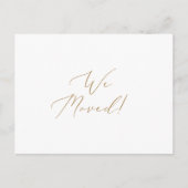 Carte Postale Faire-part Delicate Gold Nouvelle maison Nous avons déménagé (Devant)