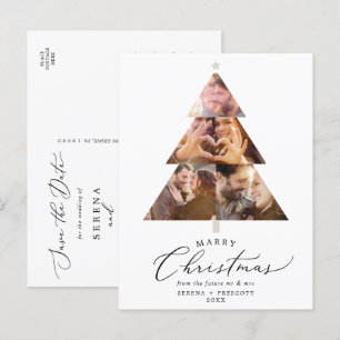 Carte Postale Faire-part Délicieuse Mariée Fête de Noël Enregistrer La Date