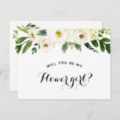 Carte Postale Faire-part Demande de Demoiselle d'Honneur Fleuriste (Devant / Derrière)