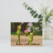 Carte Postale Faire-part Demande en mariage de grenouille (Debout devant)
