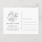 Carte Postale Faire-part Demande Romantique | Collage photo de save the dat (Dos)