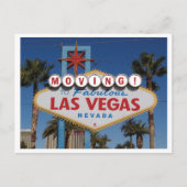 Carte Postale Faire-part Déménagement à Las Vegas avec un panneau classique (Devant)