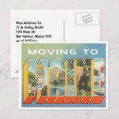 Carte Postale Faire-part Déménagement dans le Maine Changement d'adresse Vi (Devant / Derrière)