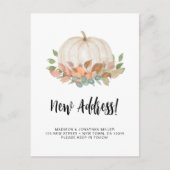 Carte Postale Faire-part Déménagement d'automne de citrouille (Devant)