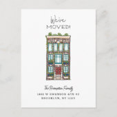 Carte Postale Faire-part Déménagement de bâtiment en brique (Devant)