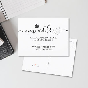 Carte Postale Faire-part Déménagement de Chien