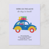 Carte Postale Faire-part Déménagement de voiture funky à la maison  (Devant)