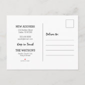 Carte Postale Faire-part Déménagement Drôle | Nous avons déménagé (Dos)