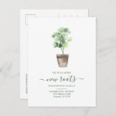 Carte Postale Faire-part Déménagement Élégant Changement d'Adresse (Devant / Derrière)