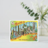 Carte Postale Faire-part Déménagement en Californie Vintage Changement d'ad (Debout devant)
