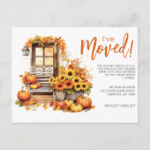 Carte Postale Faire-part Déménagement saison automne (Devant)