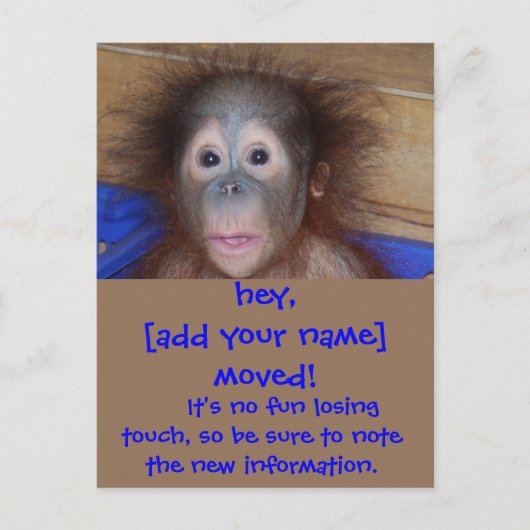 Carte Postale Faire-part Déménagements Annonces Tête de Mignon (Devant)