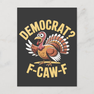 Carte Postale Faire-part Démocrates ? F Caw F Démocrates Turquie Thankesgiv