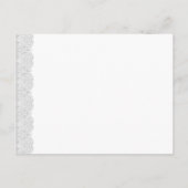 Carte Postale Faire-part Dentelle blanche et argentée Enregistrer la date M (Dos)