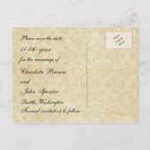 Carte Postale Faire-part Dentelle rustique enveloppé Mason Jar Mariage (Dos)