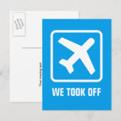 Carte Postale Faire-part Déplacement amusant ou nouvelle adresse déménageme (Devant / Derrière)