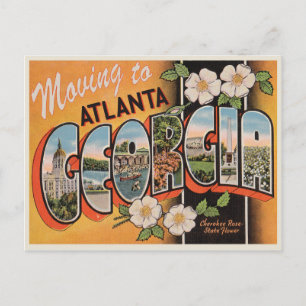 Carte Postale Faire-part Déplacement au changement d'adresse d'Atlanta