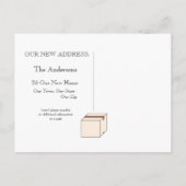 Carte Postale Faire-part Déplacement de boîtes (Dos)