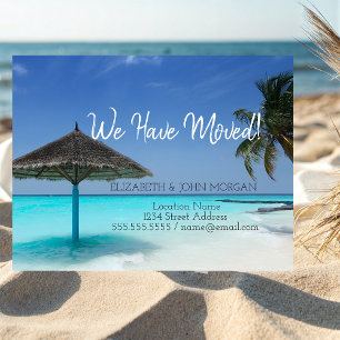 Carte Postale Faire-part Déplacement de parasol de plage