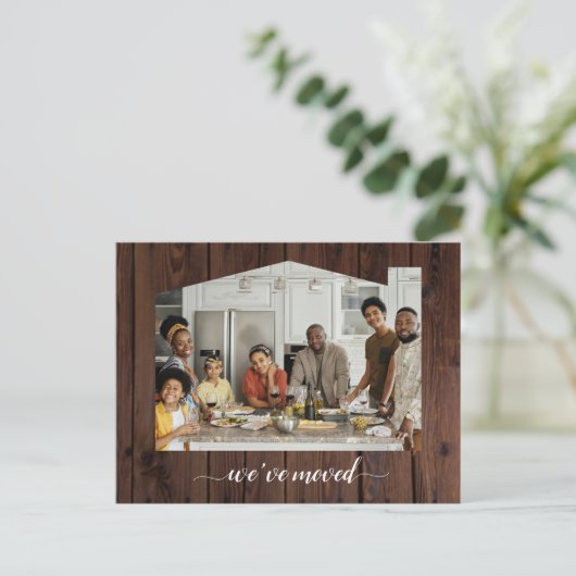 Carte Postale Faire-part Déplacement Maison antique (Debout devant)