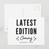 Carte Postale Faire-part Dernière édition à venir Annonce de grossesse (Devant / Derrière)