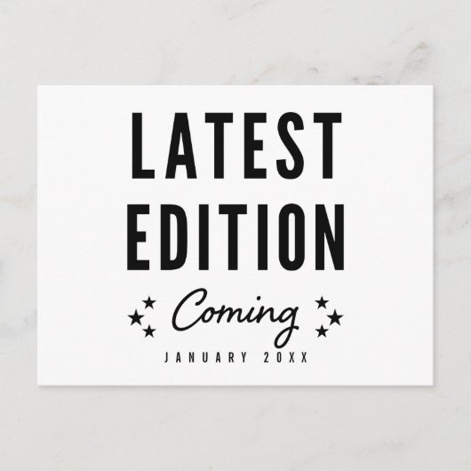 Carte Postale Faire-part Dernière édition à venir Annonce de grossesse (Devant)