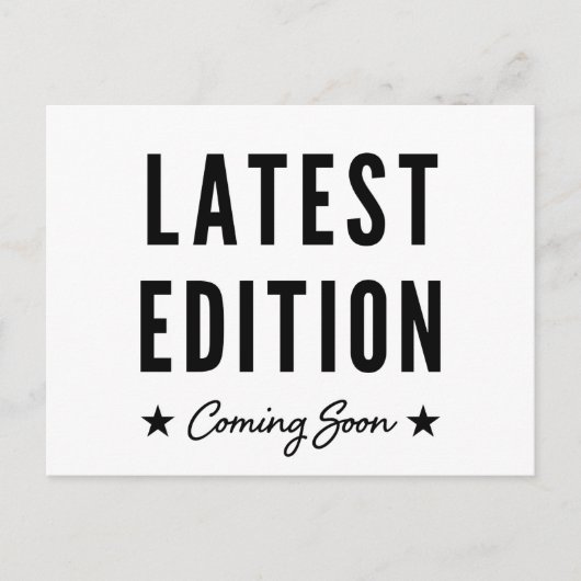 Carte Postale Faire-part Dernière Édition à Venir Annonce de Grossesse (Devant)