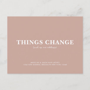 Carte Postale Faire-part Des choses rustiques minimalistes simples changent