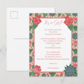 Carte Postale Faire-part Desert Blush Rose Girl (Devant / Derrière)