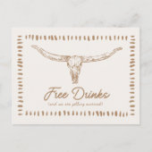Carte Postale Faire-part Desert Funny Free Drinks Save the Date (Devant)