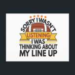 Carte Postale Faire-part Désolé I wasn't listening Funny Fantasy<br><div class="desc">rugby,  fantasy,  football,  sport,  poison,  draft,  lineup,  funny,  birthday,  papa</div>