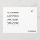 Carte Postale Faire-part Dessin Vintage d'Éléphant (Dos)