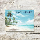 Carte Postale Faire-part Destination Beach Wedding Enregistrer la date