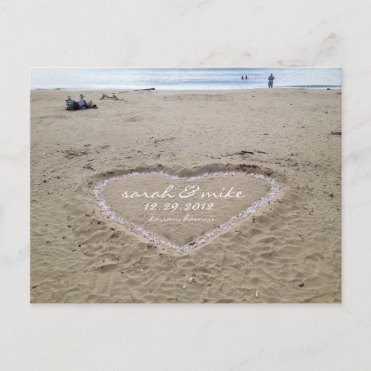 Carte Postale Faire-part Destination Beach Wedding Enregistrer la date (Devant)