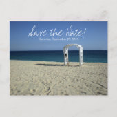 Carte Postale Faire-part Destination Beach Wedding Enregistrer la date Cart (Devant)