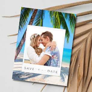 Carte Postale Faire-part Destination Beach Wedding Photo Enregistrer la dat