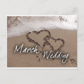 Carte Postale Faire-part Destination de mariage à la plage de mars - Person (Devant)