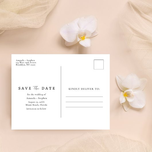 Carte Postale Faire-part Destination Plage Mariage Budget Économisez La Dat