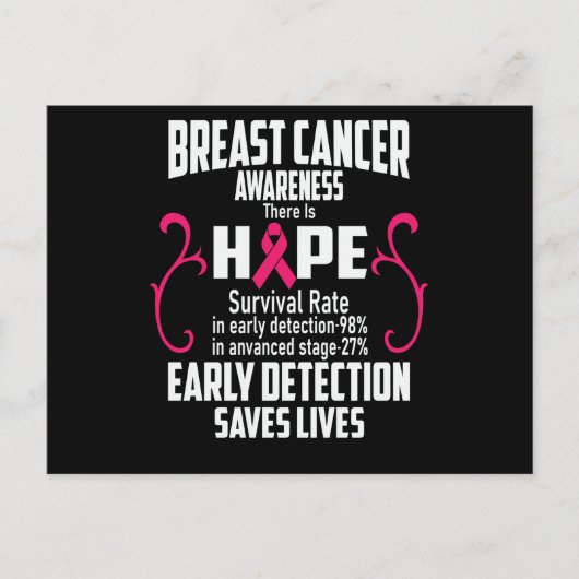 Carte Postale Faire-part Détection précoce Saves Vies Vies Cours de cancer  (Devant)