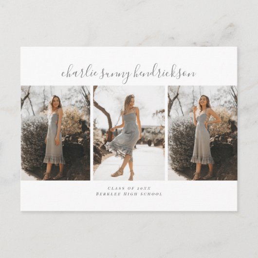 Carte postale Faire-part d'études sur la triade (Devant)