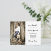 Carte Postale Faire-part Deux Diplômes Photo Enregistrer La Date (Debout devant)