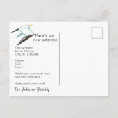 Carte Postale Faire-part Deux goélands s'ébattant en Floride Nouvelle Adres (Dos)