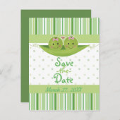 Carte Postale Faire-part Deux petits pois dans une poitrine Baby shower Twi (Devant / Derrière)