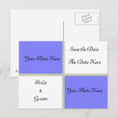 Carte Postale Faire-part Deux photos sauvez la date (Devant / Derrière)