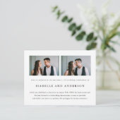 Carte Postale Faire-part Deux reports de mariage photo (Debout devant)