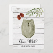 Carte Postale Faire-part Devinez quoi Bébé Bohème Vêtement| Bébé  (Devant / Derrière)