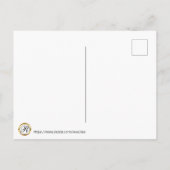 Carte Postale Faire-part Diamants et perles Mariage bleu Enregistrer la dat (Dos)